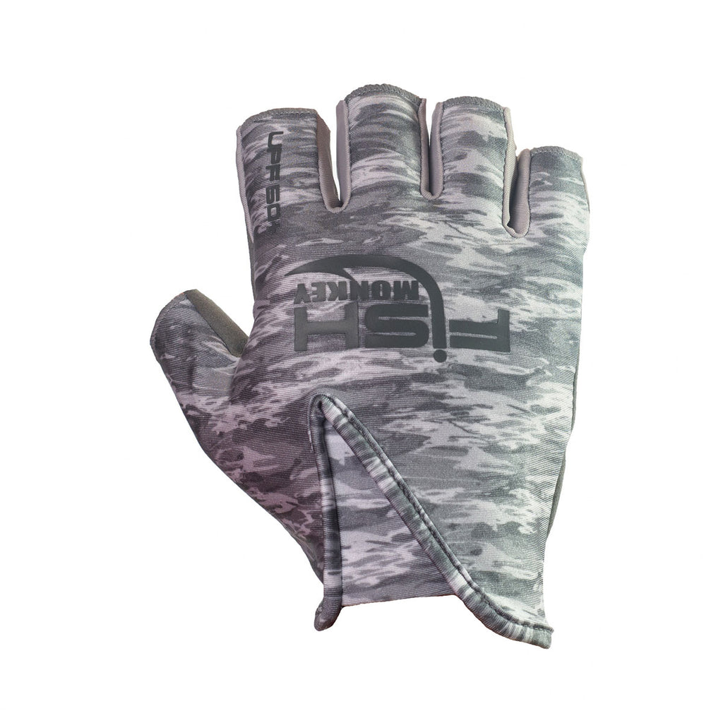 Fish Monkey Stubby Guide Glove Large / Grey Winter Camo
