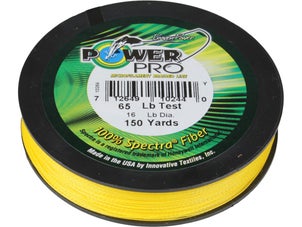 Power Pro Braided Line 8 lb / Hi Vis Yellow / 150 Yard
