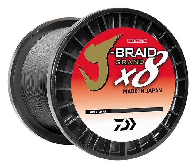Daiwa J-Braid x8 Grand Braided Line Light Gray / 6 lb / 150 yards