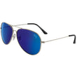 Berkley Ladies Diamond Sunglasses Blue Mirror Silver Smoke