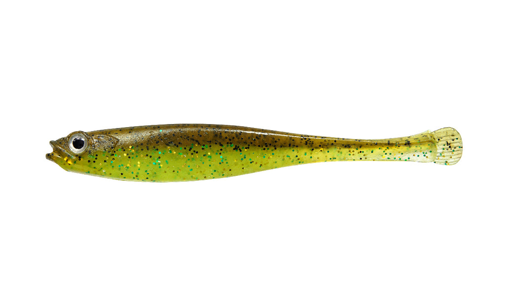Leurre Souple Megabass Hazedong Shad SW 4.2 Pouces - Glow Chart Lime - Lot De 5 - Neuf