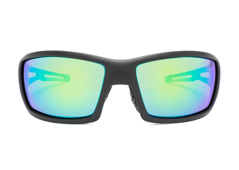 Vigor National 2.0 Polarized Sunglasses Black/Acid Green Lens
