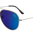 Berkley Ladies Diamond Sunglasses Blue Mirror Silver Smoke