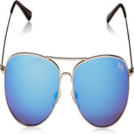 Berkley Ladies Diamond Sunglasses Blue Mirror Silver Smoke