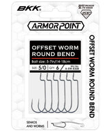 BKK Armor-Point Offset Worm Round Bend Hooks