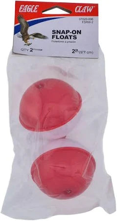 Eagle Claw Snap-on Round Red/White Bobber/Float