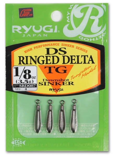 Ryugi DS Ringed Delta Tungsten Drop Shot Sinker