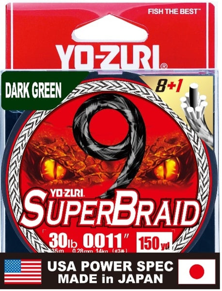 YO-ZURI SUPERBRAID 9 - 150yd, 300yd