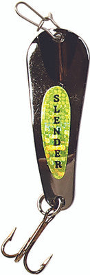Custom Jigs & Spins Slender Spoon 1/4oz / Black Chartreuse