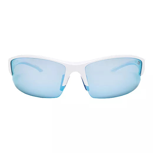 Vigor Boulder Polarized Sunglasses White/Deep Sea Blue Lens