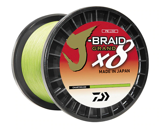 Daiwa J-Braid x8 Grand Braided Line Chartreuse / 30 lb / 150 yards